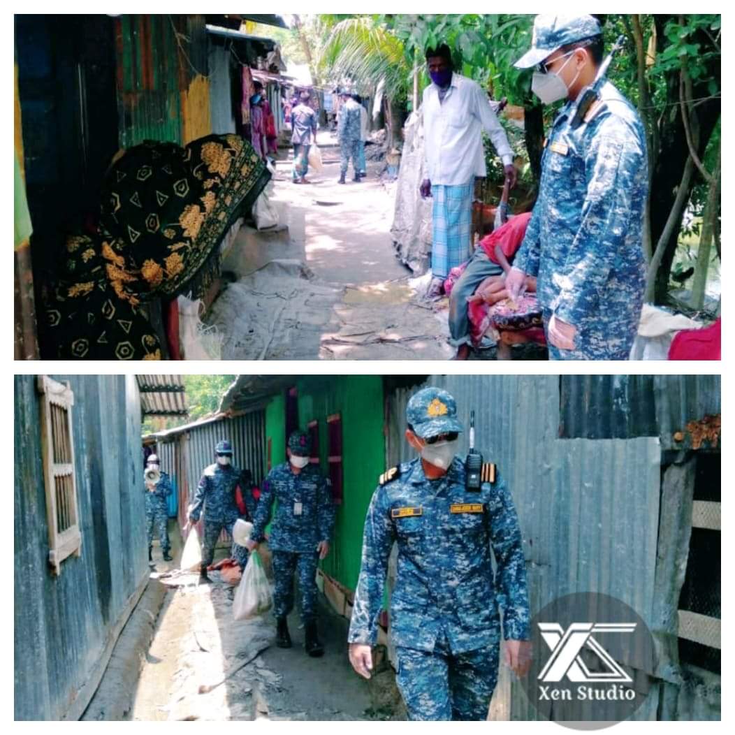 বাংলাদেশ নৌবাহিনী সন্দ্বীপ কন্টিনজেন্ট কর্তৃক ত্রাণ সামগ্রী বিতরণ।