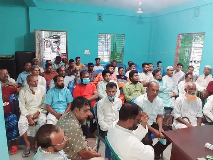 হাজী আসমত আলী কে কটুক্তি করার শাবুদ্দিন মোল্লার বিরুদ্ধে প্রতিবাদ মিটিং।
