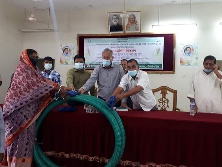 কমলগঞ্জ উপজেলা প্রশাসন ও উপজেলা মৎস্য অধিদপ্তর এর সিআইডি সমিতির মাধ্যমে সেচ মেশিন বিতরন।