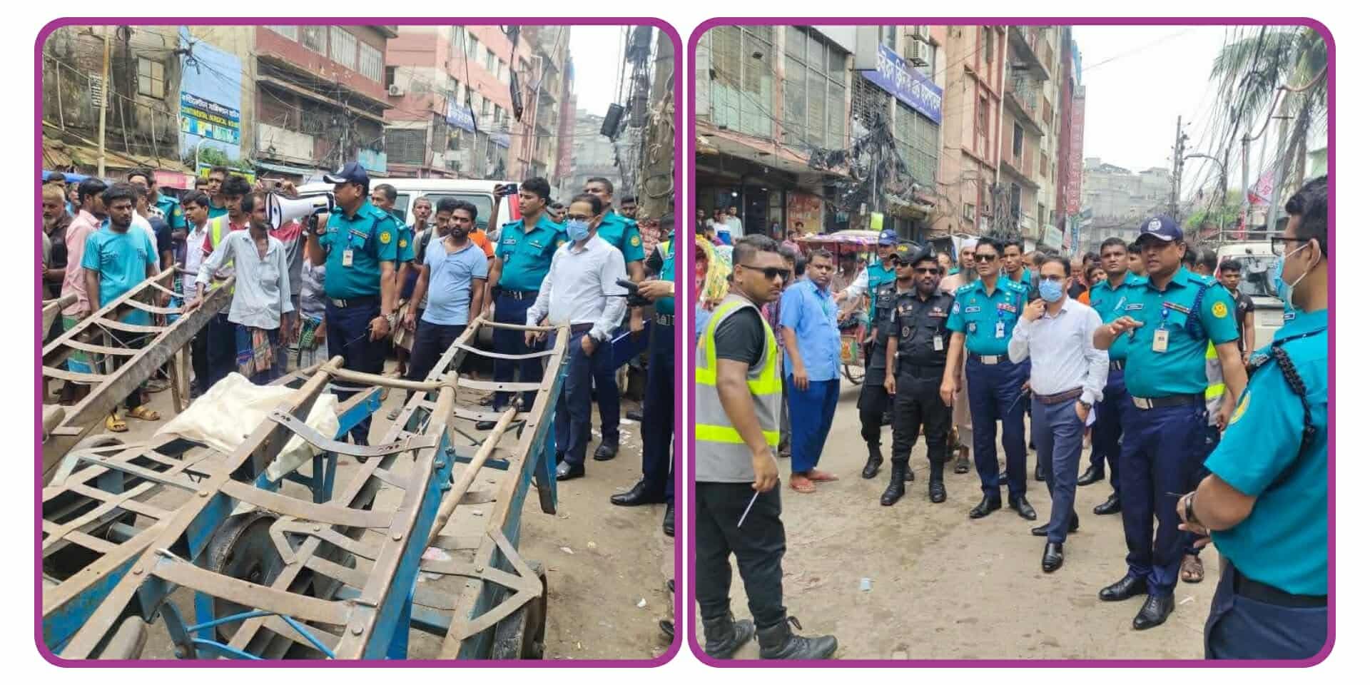 রাজধানী ঢাকার মিটফোর্ড ও বাবুবাজারে ডিএমপির ভ্রাম্যমাণ আদালতের অভিযান; কারাদণ্ড ও অর্থদণ্ডপ্রদান।