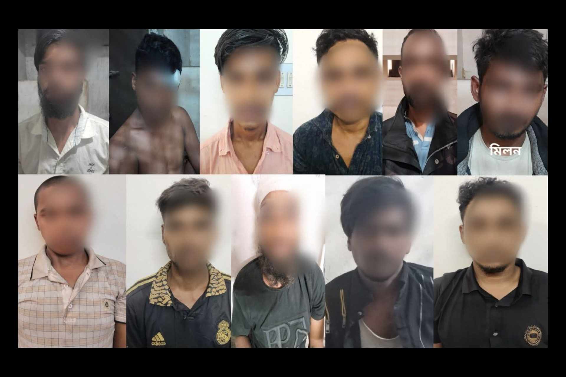 রাজধানী শ্যামপুরে এলেকায় পুলিশের বিশেষ অভিযানে ১৯ মামলার আসামি অনিক পান্নাসহ ১১ ছিনতাইকারী আটক-২।
