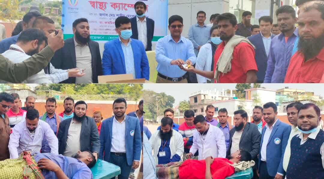 বেনাপোল স্থলবন্দরে তারুণ্যের উৎসব-২০২৫ উপলক্ষে স্থানীয় স্বাস্থ্যকর্মীর সহায়তায় স্বাস্থ্য ক্যাম্পেইন এর শুভ উদ্বোধন করেন