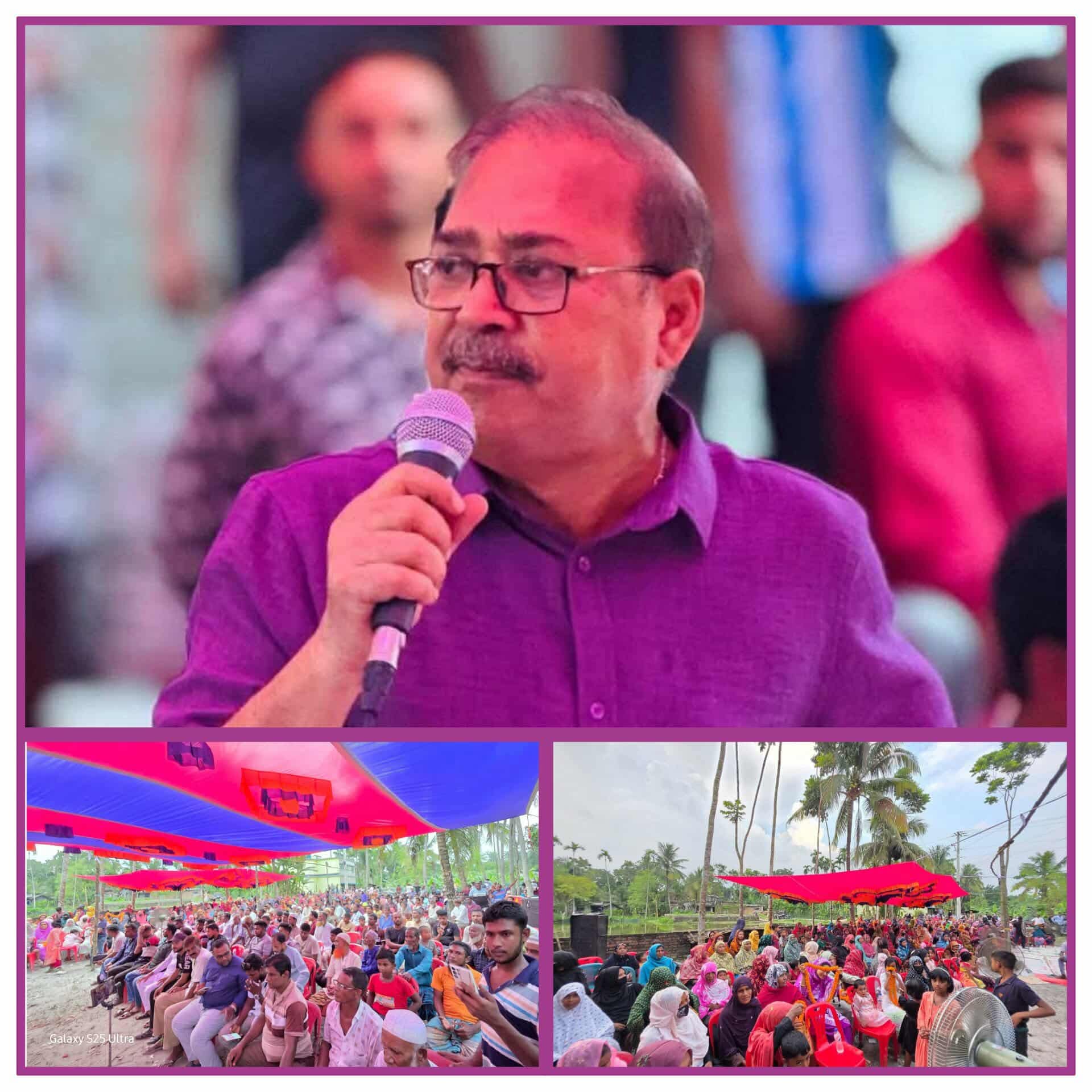 শার্শা উপজেলায় বাগআঁচড়া ১ নং ওয়ার্ড নিকিরি পাড়ায় উঠান বৈঠকে আগামী নির্বাচনে ধানের শীষ মার্কায় ভোট চাইলেন মফিকুল হাসান তৃপ্তি।
