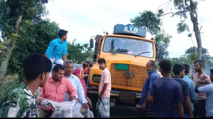 হরিপুরে ট্রাক ও মোটরসাইকেলের মুখোমুখি সংঘর্ষে মোটরসাইকেল আরোহী নিহত ১